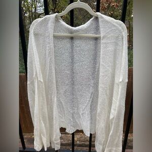 Thin White Cardigan